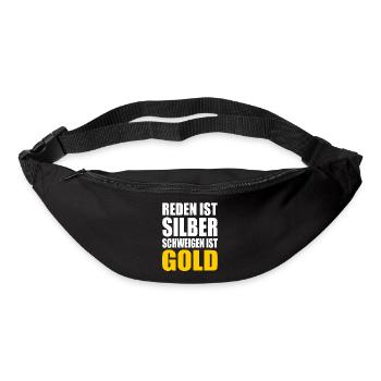 reden ist silber schweigen ist gold - Gürteltasche - Schwarz - Vorne