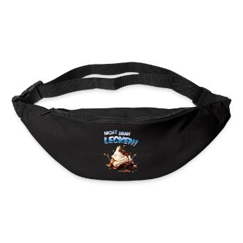 Nicht dran lecken! Eis - Gürteltasche - Schwarz - Vorne