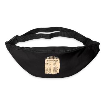 Rentner Zeitplan Tagesablauf - Gürteltasche - Schwarz - Vorne