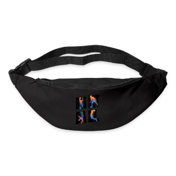 Basketball Basketballspieler Spieler Vintage Bunt - Gürteltasche - Schwarz - Vorne