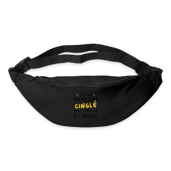 J'ai un parrain cinglé humour cadeau - Sac banane - noir - Devant
