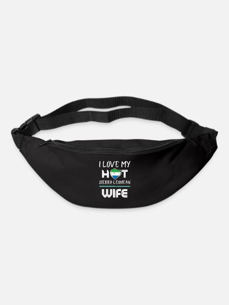Funny I Love My Hot Sierra Leonean Wife Husband - Bum bag - black