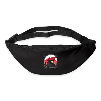 Soleil rouge japonais : Perroquet pirate cool - Sac banane - noir - Devant