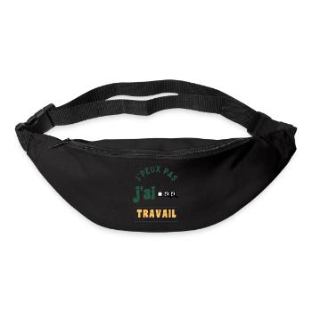 J'peux pas, j'ai travail - Sac banane - noir - Devant