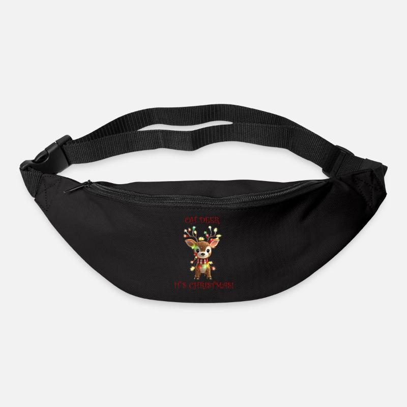 Design de Noël des rennes - Sac banane - noir