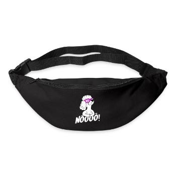 Weißer sturer Pudel bellt NÖOOÖ - Gürteltasche - Schwarz - Vorne