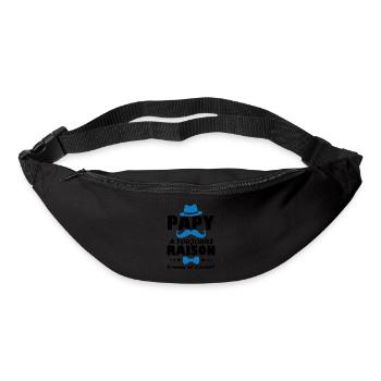 Papy a toujours Raison si mamy est d accord - Sac banane - noir - Devant