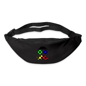 Checkered hipster in black - Sac banane - noir - Devant