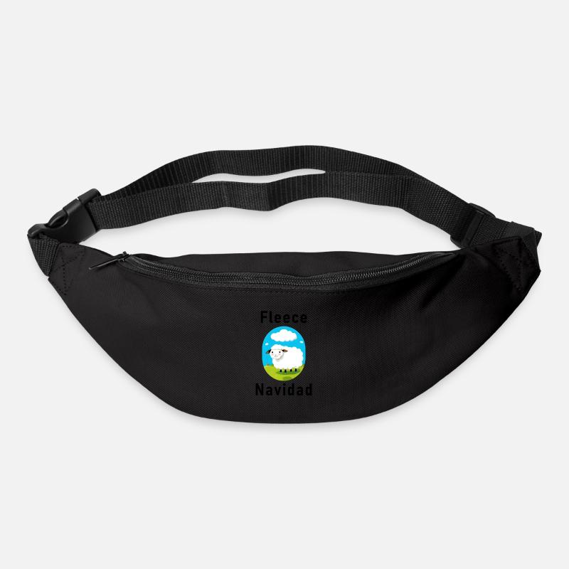 "Fleece Navidad" Christmas festive pun - Bum bag - black