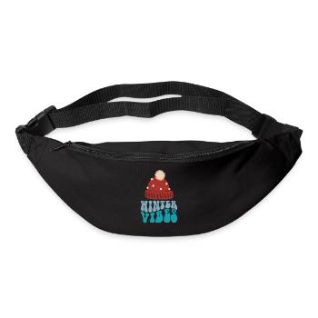 Winter, snow, mountains, xmas, Christmas pattern, - Bum bag - black - Front