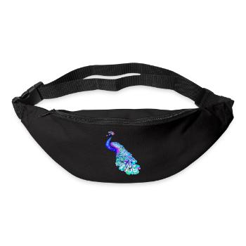 peacock bird colorful beautiful fantasy colorful - Bum bag - black - Front