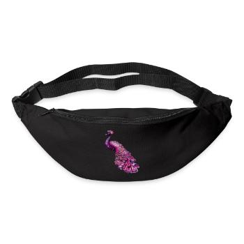 peacock bird colorful beautiful fantasy colorful - Bum bag - black - Front