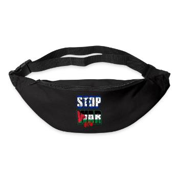Arrêtez la guerre maintenant - Sac banane - noir - Devant