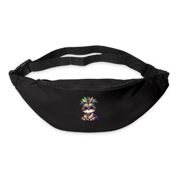 Mardi Gras Faultier Comic Design - Gürteltasche - Schwarz - Vorne