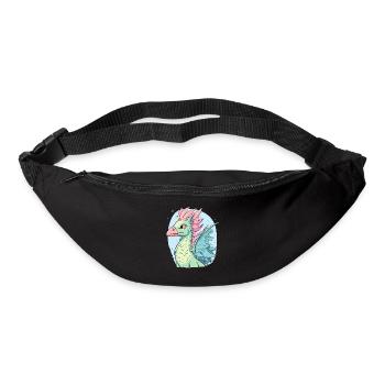 Un dragon aigle de dessin animé - Sac banane - noir - Devant