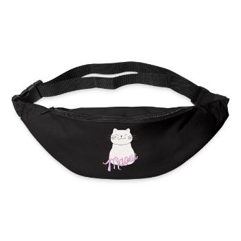 A happy, smiling, meowing kitten - Bum bag - black - Front