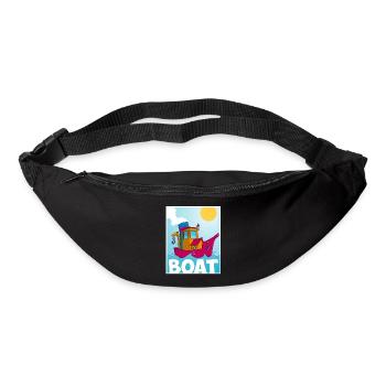 Image de bande dessinée d’un remorqueur amusant - Sac banane - noir - Devant