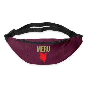 Souvenir Meru Rouge Vert - Sac banane - bordeaux  - Devant