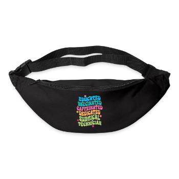 Gebildet, geimpft, koffeinhaltig, engagiert chirurgisch - Gürteltasche - Schwarz - Vorne