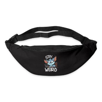Petit lutin mignon : restez bizarre - Sac banane - noir - Devant