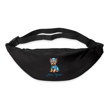 Infirmière Yorkshire Terrier - Sac banane - noir - Devant