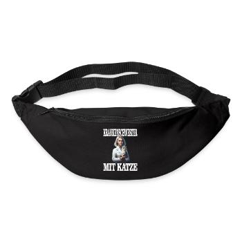 Krankenschwester mit Katze - schönes Katzen Design - Gürteltasche - Schwarz - Vorne