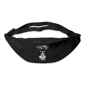 Border Collie Dad Hunde Hund Vatertag Wilsigns - Gürteltasche - Schwarz - Vorne