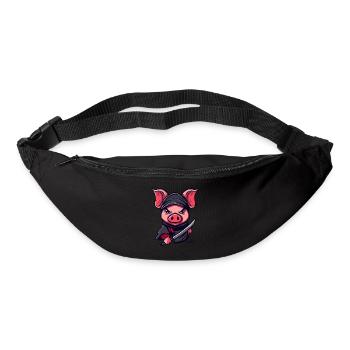 Cochon Ninja - Sac banane - noir - Devant