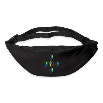 La croix de l'amour. - Sac banane - noir - Devant