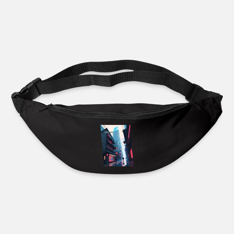 Manga-Stadt - Gürteltasche - Schwarz