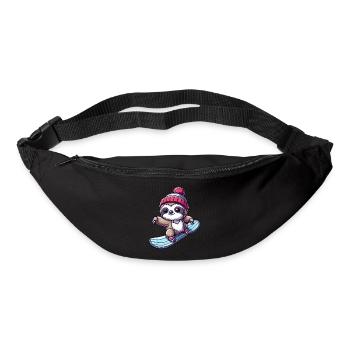 Paresseux Snowboarder Hiver Sports D’hiver Vacances - Sac banane - noir - Devant