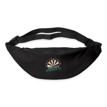 Dart Darts Dartspieler Dartsport - Gürteltasche - Schwarz - Vorne