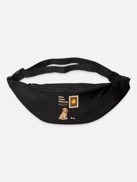 Hund und Tennisball Bild - Gürteltasche - Schwarz