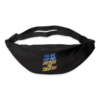 DU BIST DEIN EIGENES HINDERNIS UND DEINE EIGENE LÖSUNG - Gürteltasche - Schwarz - Vorne