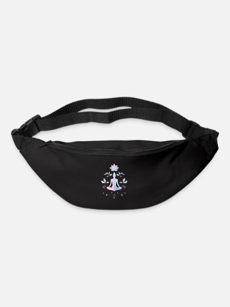 Meditation & Balance – Calm Lotus Illustration - Bum bag - black