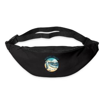 Sunset Beach Surfing Vibes - Bum bag - black - Front