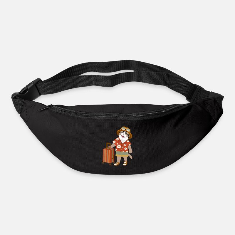 Humeur de voyage de chat - Sac banane - noir