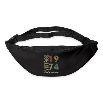 Cadeau d’anniversaire 50 ans - 1974 - Sac banane - noir - Devant
