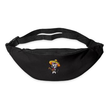 Cinco de Mayo Zebra: Trumpeter in Black and White - Bum bag - black - Front