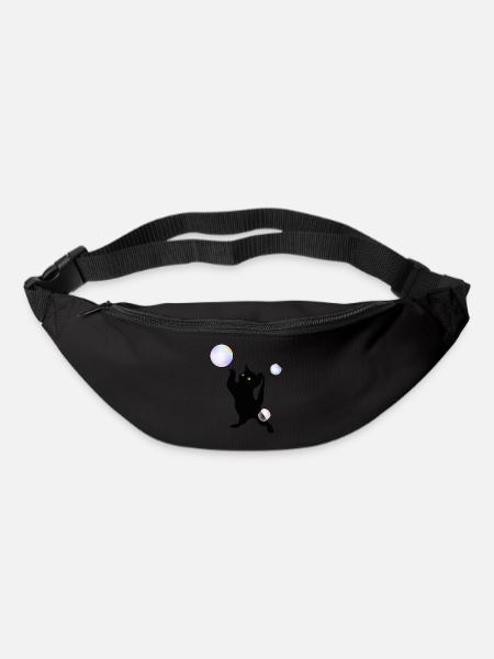 Chaton Joueur et Bulles Magiques - Sac banane - noir