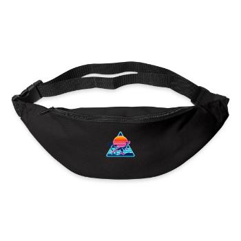 Retro Dinosaur in 80s Triangle - Bum bag - black - Front