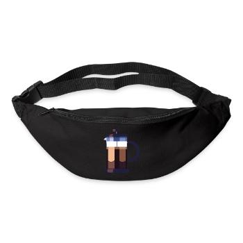 Coffee Frenchpress Cappuccino Latte Art - Bum bag - black - Front