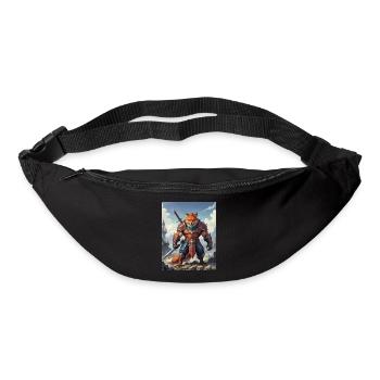 Ein monströses Ungetüm, ein Rotfuchs als Fantasie - Gürteltasche - Schwarz - Vorne
