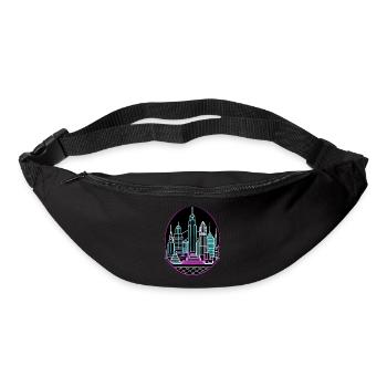 Futuristische Stadt - Gürteltasche - Schwarz - Vorne