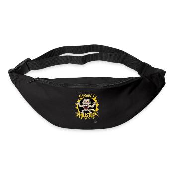wütend Affen Mann Banane, Respektiere den Hustle - Gürteltasche - Schwarz - Vorne