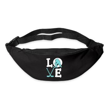 Eishockey Eishockeyspielerin - Gürteltasche - Schwarz - Vorne