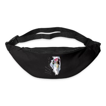 Illinois (United States) | Real Flag | Flag Map Script - Bum bag - black - Front