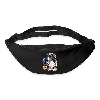 Berner Sennenhund Wasserfarben - Gürteltasche - Schwarz - Vorne