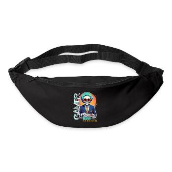 Retro Gamer Skelett mit Controller Konsolenspiele - Gürteltasche - Schwarz - Vorne