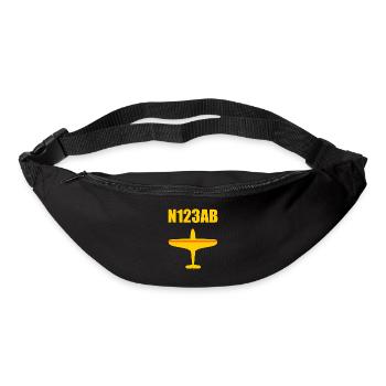 Aviation sur mesure - Avion - Vol - Pilote - Sac banane - noir - Devant